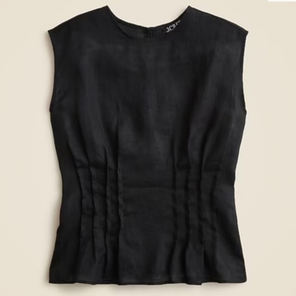 J.Crew Pintuck shell top in ramie
